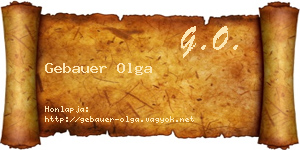 Gebauer Olga névjegykártya
